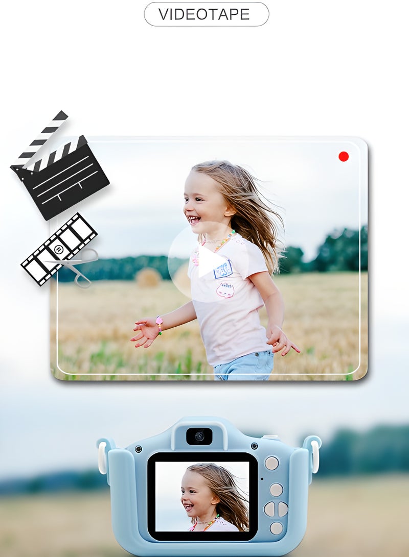 AROAQ Kids Camera, HD 1080p Shockproof Children Video Camera, Portable Mini  Dual Camera Toy, Multiple Functions Digital Camera For Girls Boys, (X5s High Definition Dual Camera Purple Cat) - Image 4