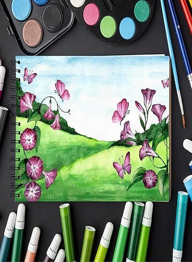 PaperO A5 Sketch/Drawing Book - 140 GSM, 100 Pages/50 Sheets, Metal Wire-O Bound - Perfect for Professional Artists, Architects, Kids, and Adults (21.0 x 14.8 cm) (Meadow Sketch) (Meadow Sketch) - Image 4