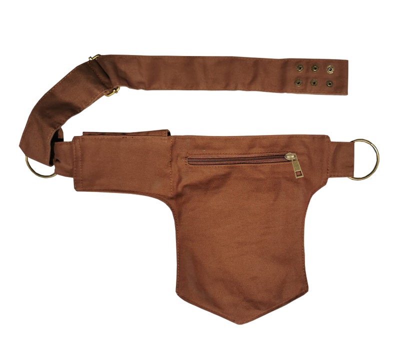 Larswon Renaissance Leg Bag for Women Renaissance Belt Festival Bags Hip Pouch for Women Thigh Pack Coffee - Image 3
