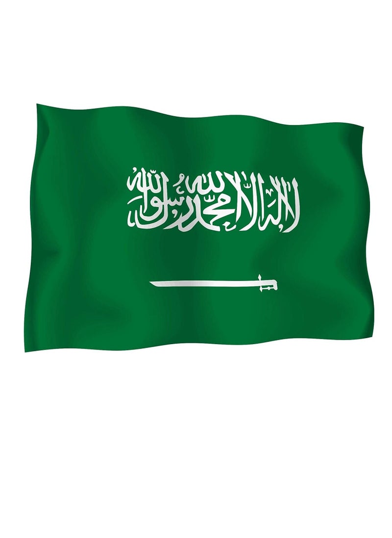 Donia Kingdom of Saudi Arabia Flag (150 x 90cm) For School,Natinal Days With Rod Pocket 