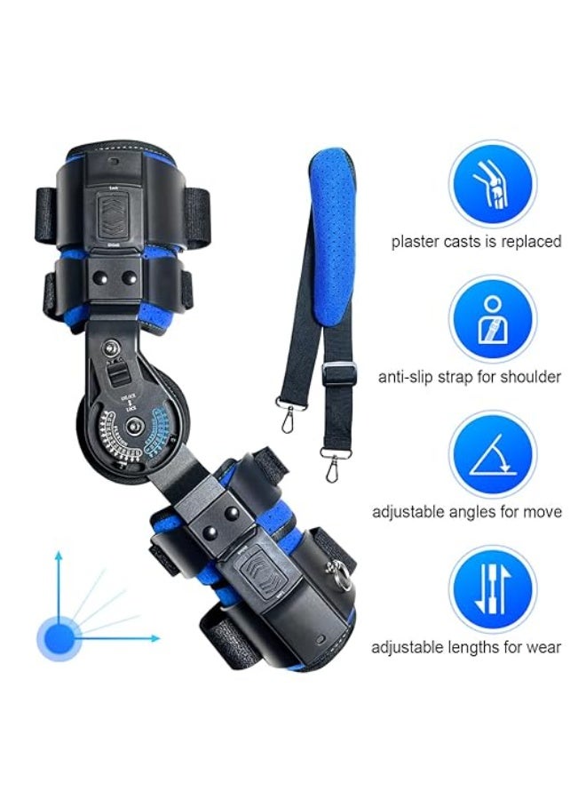 Hinged Adjustable Elbow Brace – Right Arm Splint with Shoulder Strap for Recovery After Surgery or Injury - Image 4