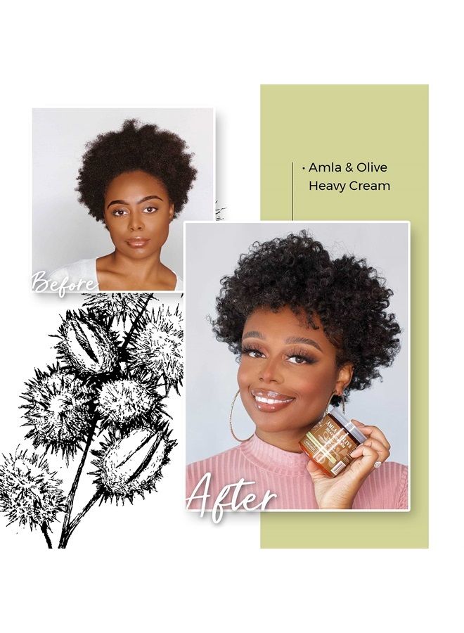 QHEMET BIOLOGICS Amla & Olive Heavy Cream - Moisturizing Balm for Extremely Dry & 4C Hair - Adds Soft, Supple Moisture & Hydration to Afros, Coils, Curls, Puffs, Twists, Braids, Locs & More (8.9 oz) - Image 5