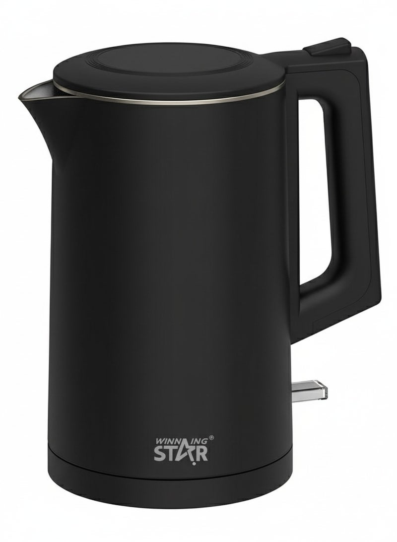 Winning Star Electric Kettle, 304 Stainless Steel Interior, BPA-Free, Double Wall 1.7L Hot Water Boiler, 1500W Tea Kettle with Auto Shut-Off & Boil Dry Protection - Image 1