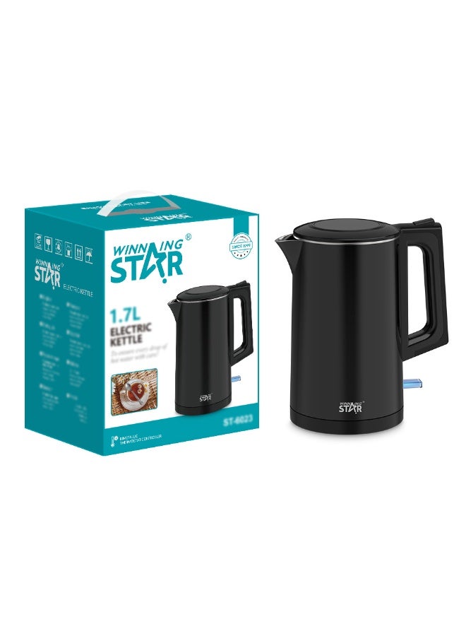 Winning Star Electric Kettle, 304 Stainless Steel Interior, BPA-Free, Double Wall 1.7L Hot Water Boiler, 1500W Tea Kettle with Auto Shut-Off & Boil Dry Protection - Image 5