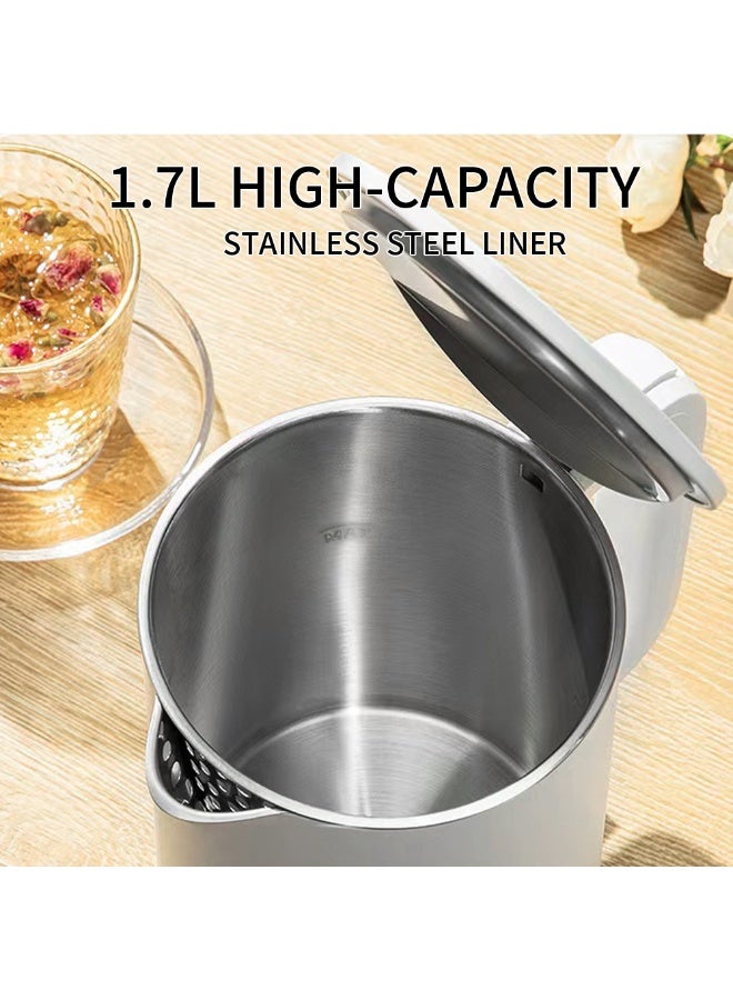 Winning Star Electric Kettle, 304 Stainless Steel Interior, BPA-Free, Double Wall 1.7L Hot Water Boiler, 1500W Tea Kettle with Auto Shut-Off & Boil Dry Protection - Image 4