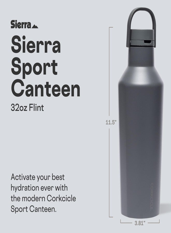 Corkcicle Classic Sport Canteen Insulated Water Bottle - Keeps Beverages Cold 25 Hours - Triple Insulated - Summer Drinkware Gift - Keeps Drinks Ice Cold - Leak-Proof Cap - 20 oz - Flint - Image 2