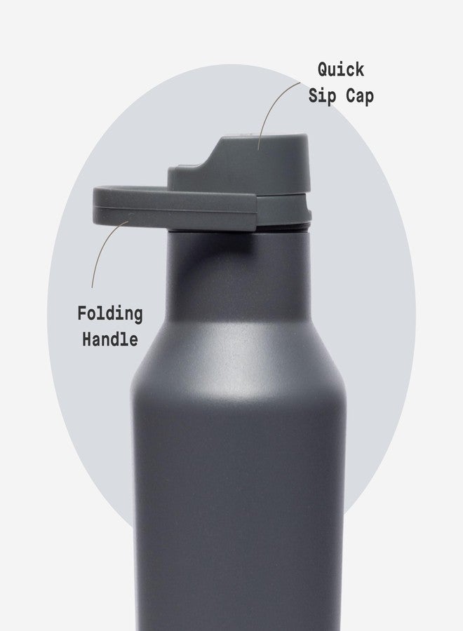 Corkcicle Classic Sport Canteen Insulated Water Bottle - Keeps Beverages Cold 25 Hours - Triple Insulated - Summer Drinkware Gift - Keeps Drinks Ice Cold - Leak-Proof Cap - 20 oz - Flint - Image 5
