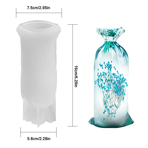 AIFUDA Lucky Bag Resin Molds, AIFUDA 2 Pack Silicone Moulds for 3D Resin Epoxy Casting Crafts, DIY Home Decor and Flower Specimen Preservation - Image 4