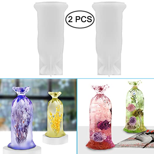 AIFUDA Lucky Bag Resin Molds, AIFUDA 2 Pack Silicone Moulds for 3D Resin Epoxy Casting Crafts, DIY Home Decor and Flower Specimen Preservation - Image 3