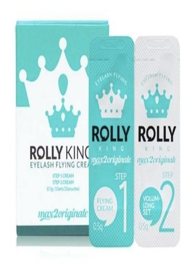 Amber Lash Rolly King Perm Step 1 & 2 for Eyelash Lifting and Brow Lamination for Professionals, 10 Sachets in a Box - Image 1