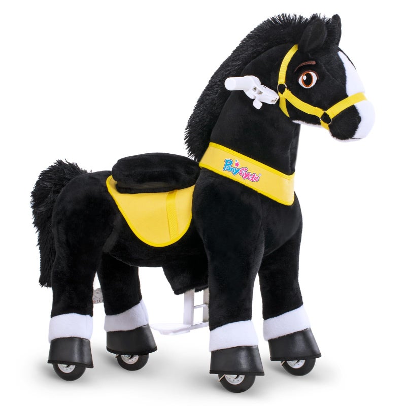 PonyCycle Ride on Toys Riding Black Horse Toys Essential Model E with Brake 30 HeightSize 3 Pony Rider Walking Animals Rocking Horse Ride on Horse for Kids Riding Toys No Battery Electricity E338 - Image 3