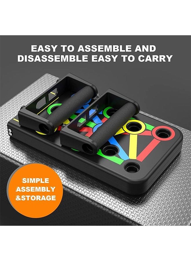 Arabest - Push Up Board, Multi-Function 14 in 1 Push Up Bar, Foldable Push Up Handles for Floor to Strengthen Arms, Core and Back, Portable Home Gym Strength Training Equipment for Men and Women - Image 1
