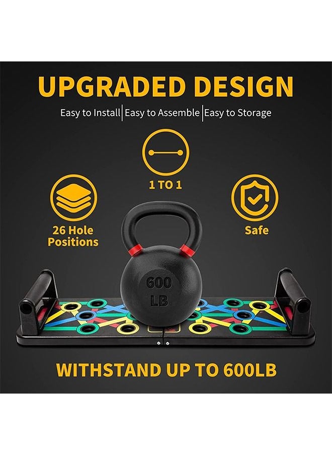 Arabest - Push Up Board, Multi-Function 14 in 1 Push Up Bar, Foldable Push Up Handles for Floor to Strengthen Arms, Core and Back, Portable Home Gym Strength Training Equipment for Men and Women - Image 1