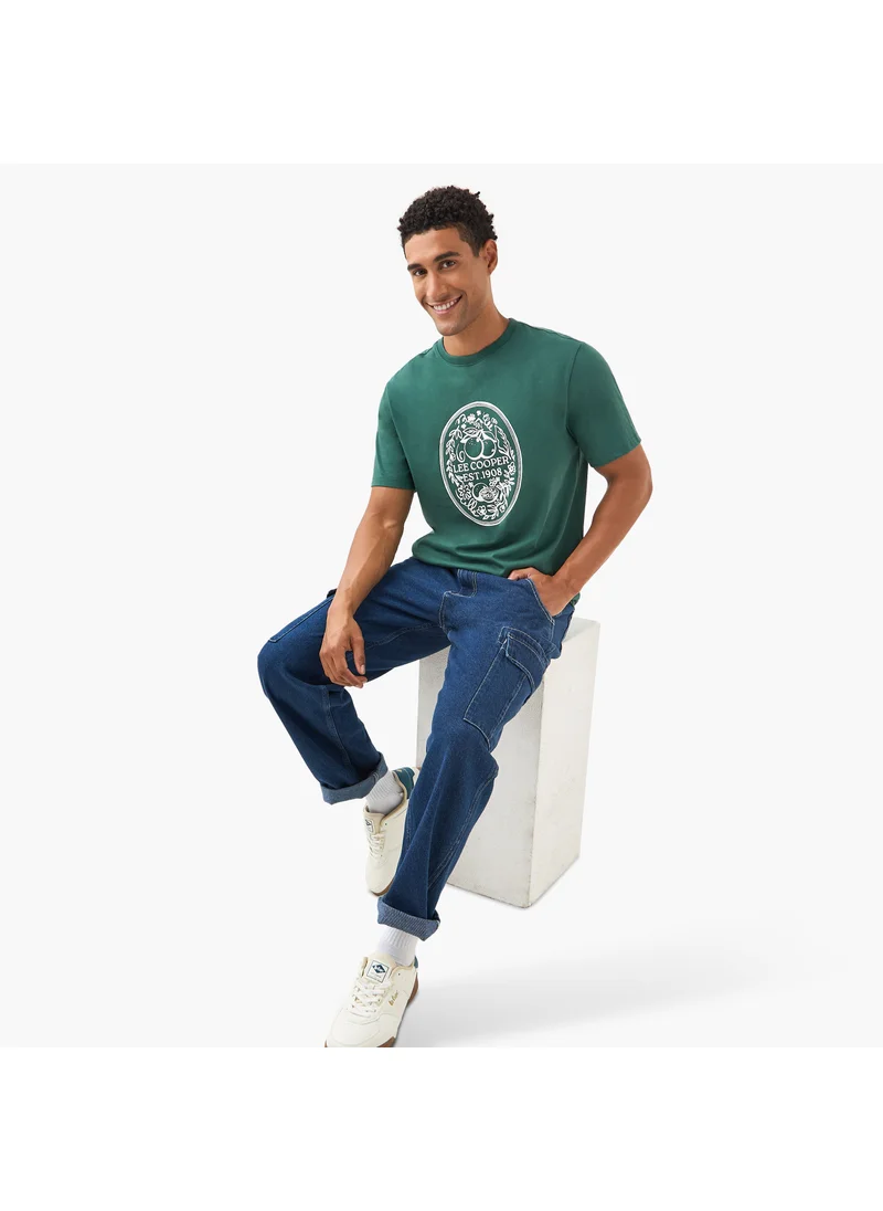 لي كوبر Lee Cooper Logo Detail Crew Neck T-shirt