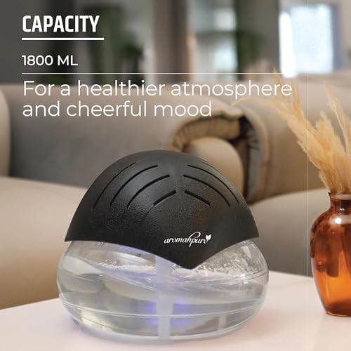 Aromahpure Air Revitalizer|1800ml | Black | Air Humidifier with Built-in Blue LED Light & Wide Coverage | Improves Air Quality, Room Moisture, neutralize Perfect for Home & Office - Image 5