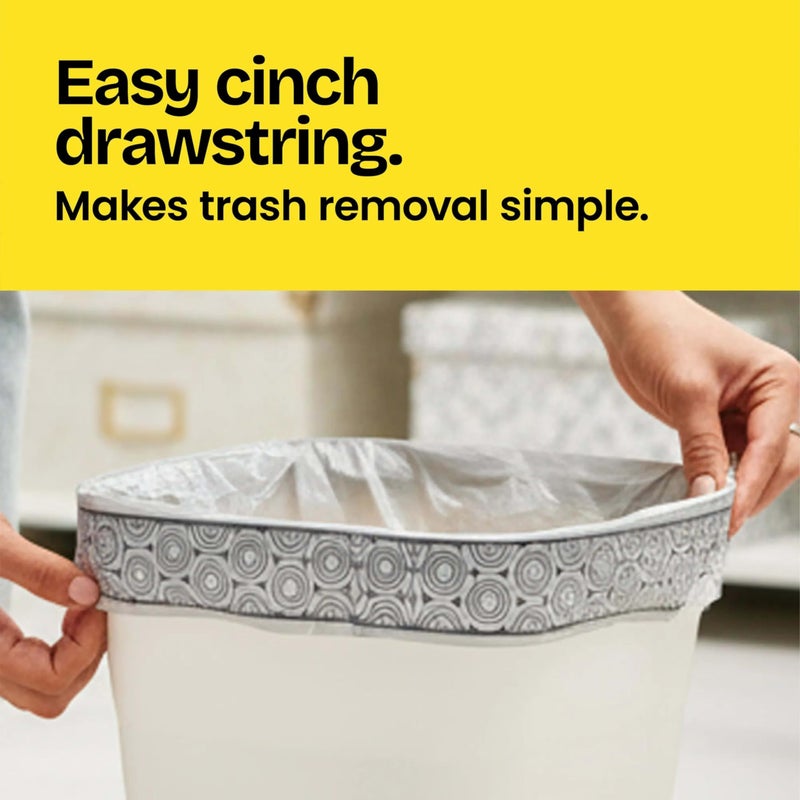 Glad Small Drawstring Trash Bags with Clorox, 4 Gal, Lemon Fresh Bleach, 34 Ct (Package May Vary) - Image 5