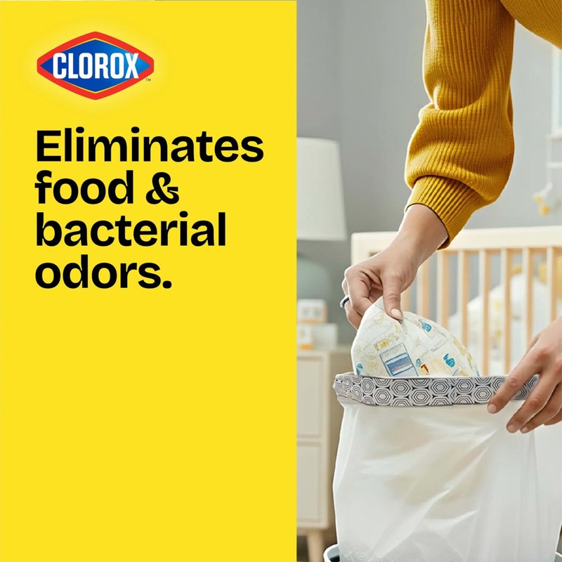 Glad Small Drawstring Trash Bags with Clorox, 4 Gal, Lemon Fresh Bleach, 34 Ct (Package May Vary) - Image 1
