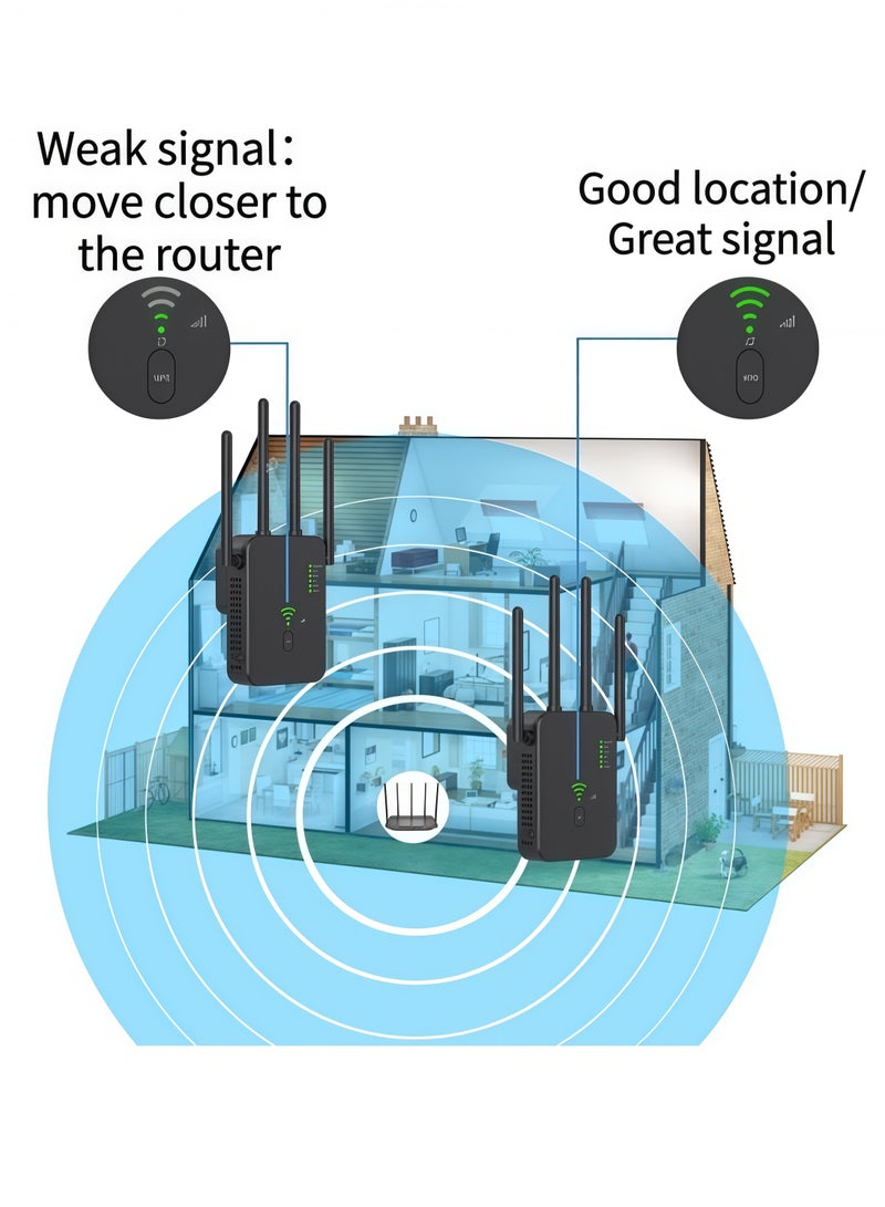 مكرر واي فاي لاسلكي بسرعة 300 ميجابت في الثانية، معزز إشارة واي فاي، نطاق واحد، موسع واي فاي 2.4 جيجا، مكبر واي فاي 802.11ac جيجابت، موجه WPS، AC300 - Image 5