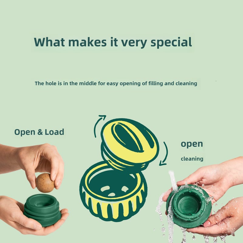 Cross-Border Export Picupsicle Dog Silicone Slow Feeder Leakage Licking Fengrong Toy Ball Tray Grinding Tool(Slow Food Ball [Green]]) - Image 3