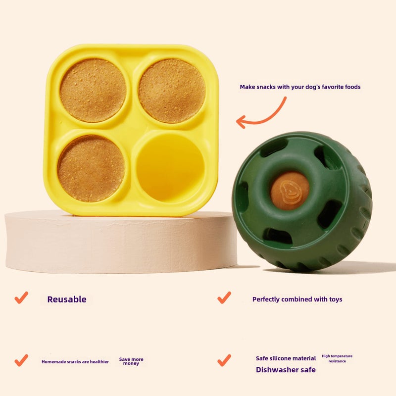 Cross-Border Export Picupsicle Dog Silicone Slow Feeder Leakage Licking Fengrong Toy Ball Tray Grinding Tool(Slow Food Ball [Green]]) - Image 5