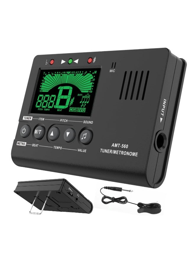 Generic - 3 in 1 Digital Metronome Tuner Tone Generator Guitar Tuner Tone Generator with Contact Clip-on Microphone for Guitar Bass Violin Ukulele Chromatic Clarinet Flute Trumpet and more - Image 1