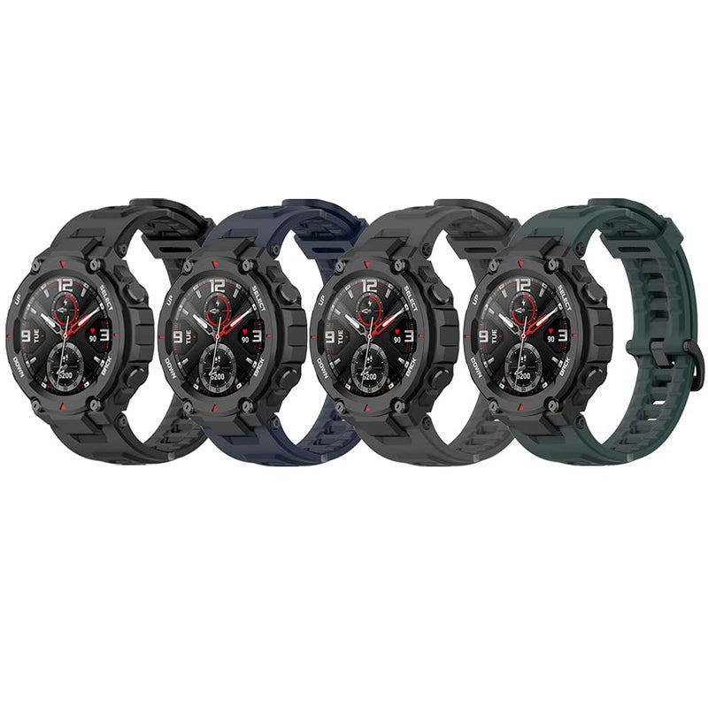 QGHXO حزام QGHXO لساعة Amazfit T-Rex، حزام بديل من السيليكون الناعم لساعة Amazfit T-Rex/T-Rex Pro الذكية (بدون جهاز تتبع، حزام بديل فقط) - Image 2