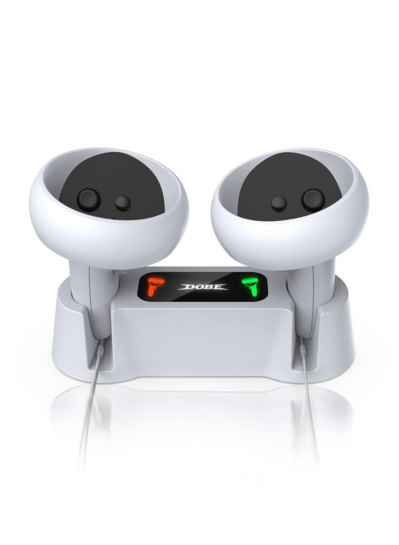 DOBE Charging Dock for Oculus Quest 2 Controllers VR Accessories Charger Station for Oculus Quest 2 Controllers with 2 Rechargeable Batteries Fast Charging Station Set with Type-C Charging Cable