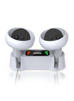 DOBE Charging Dock for Oculus Quest 2 Controllers VR Accessories Charger Station for Oculus Quest 2 Controllers with 2 Rechargeable Batteries Fast Charging Station Set with Type-C Charging Cable  - Image 1
