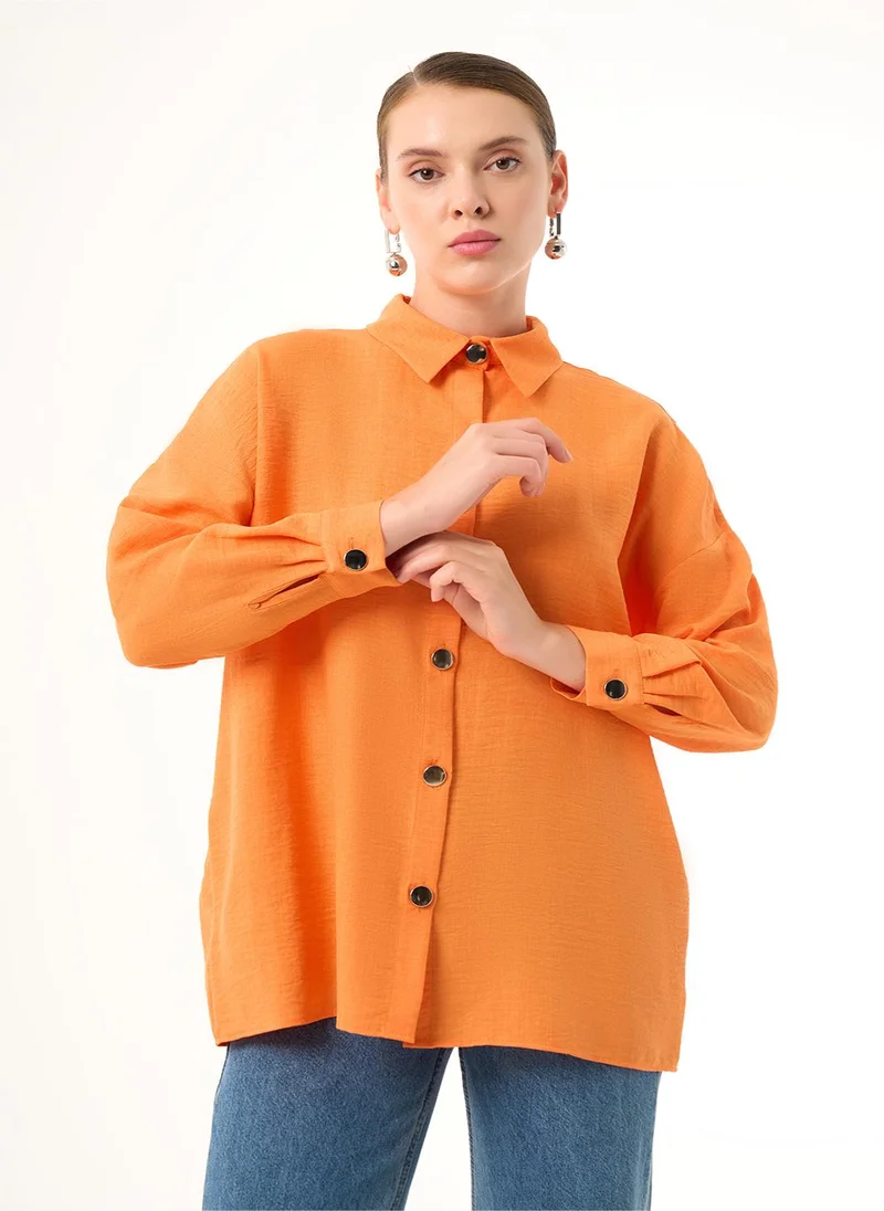MIZALLE Linen Textured Over Tunic
