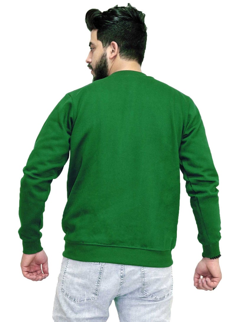 OneHand Basic Casual Sweatshirt Cotton - Green - Image 3