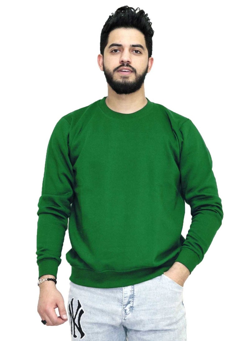 OneHand Basic Casual Sweatshirt Cotton - Green - Image 1