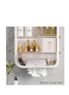 Makeup Organizer Cosmetic Rack Large Bathroom Shelf for Skin Care Wall Mounted Storage Shelves for Bedroom Bathroom Kitchen Laundry Room No Drilling Needed (White) - pzsku/ZB79482CE7F0914AC5BA2Z/45/_/1713756240/d120a088-c66c-4e82-a653-29cf1d30fb16