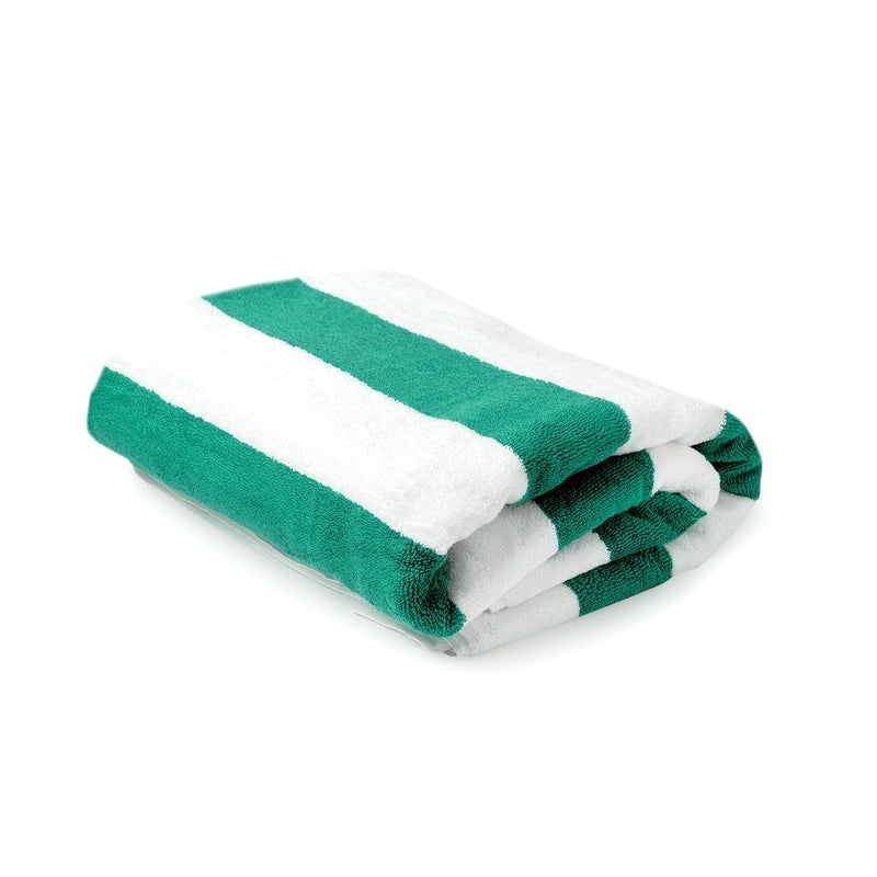 Layers منشفة شاطئ بحجم XL بخطوط كابانا ميامي تيل 550 GSM عبوة من 1 - Image 1