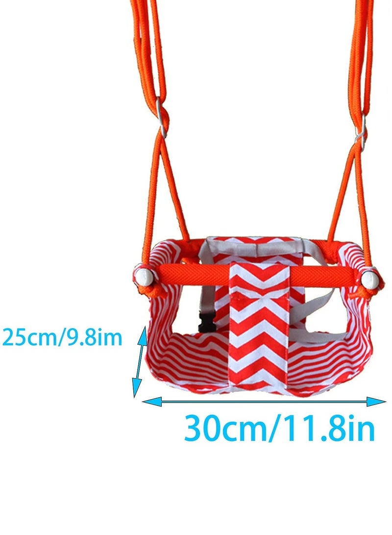 Toy Box Baby Hanging Swing Seat, Canvas Baby Swing with Cushion and Ropes, Indoor and Outdoor Baby Hammock Chair for Toddlers and Infants - Image 2