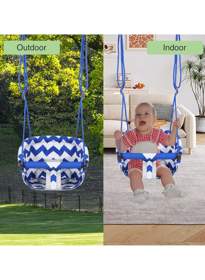 Toy Box Baby Hanging Swing Seat, Canvas Baby Swing with Cushion and Ropes, Indoor and Outdoor Baby Hammock Chair for Toddlers and Infants - Image 4