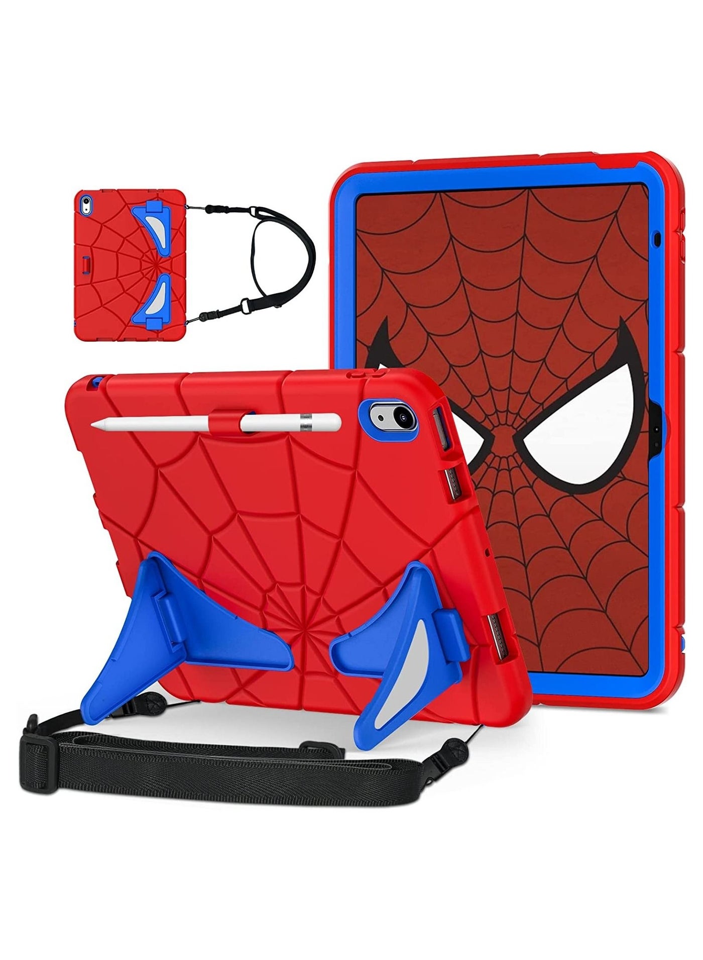 Kids Case for iPad 12th Gen 11 inch 2026/iPad A16 11th Gen 11 Inch 2025 / iPad 10th Gen 10.9 Inch 2022 - for Kids Cute Cool Cartoon Cover with Kickstand & Shoulder Strap & Pen Holder Design Shockproof