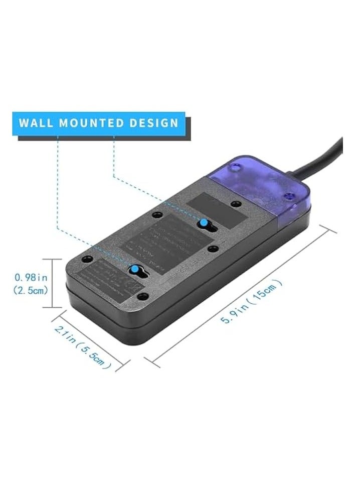 Green Tiger Heavy Duty Extension Lead 2 Sockets Power Strip 3250w 2m Extension Cord Black Power Socket Electrical Connection and Electrical Joints Protector - Image 2