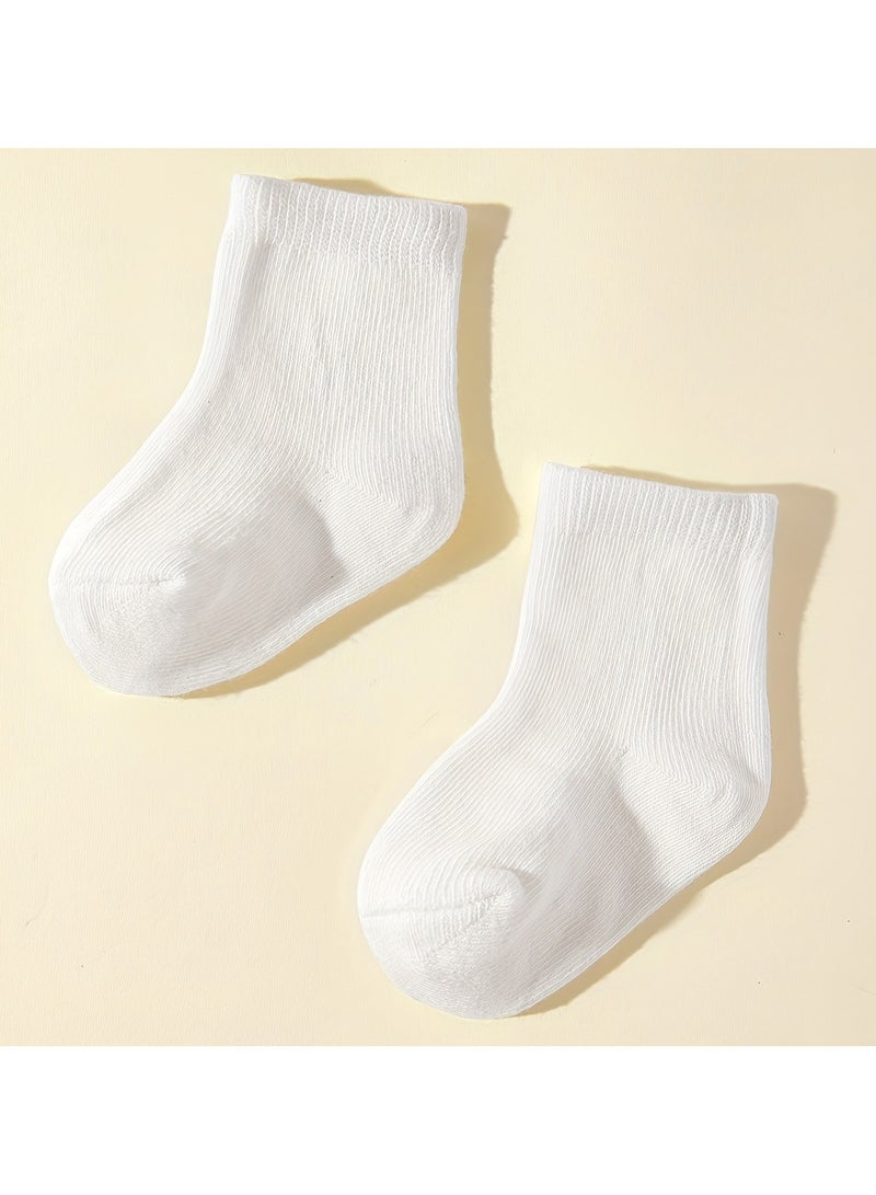 5 pairs of infant and toddler four-season short socks and mid-tube socks  - Image 2