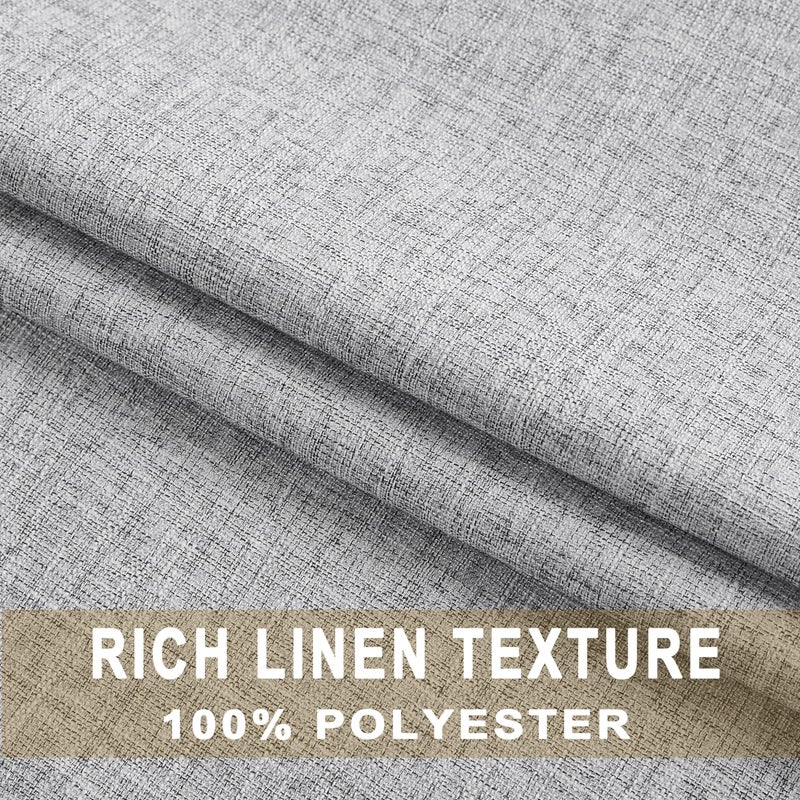 Kayne Studio Full Blackout Grey Linen Textured Pinch Pleated Curtains 84 inch Long for Living Room Thermal Insulating Pinch Pleated Drapes for Traverse Rod and Track 40"" x 84"" Grey 9 Pin Hooks 1 Panel - Image 5