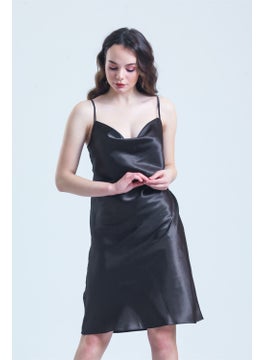 Magic Form 7790 Women's Brown Cowl Neck Satin Nightgown  - Image 1