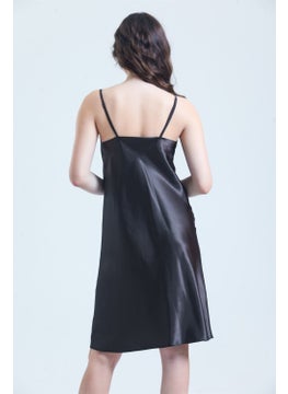 Magic Form 7790 Women's Brown Cowl Neck Satin Nightgown  - Image 2