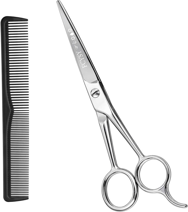 FCYSY Professional Haircut Scissors 6 Inches Hair Dressing Scissors and Comb Sets Barber Accessories for Men Women