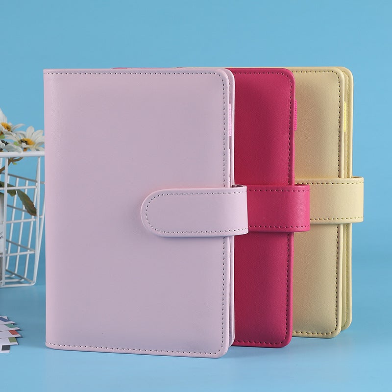 Spot A6 Binder Zipper Bag Macaron Notebook Leather Pu Binder Cash Budget Hand Ledger - Image 4