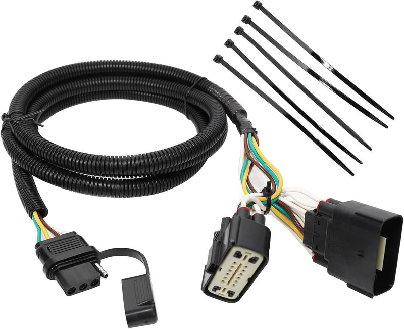 Oyviny Custom 4 Way Flat Trailer Wiring Harness for 2011-2019 Ford Explorer, Plug and Play T-One Connector - Image 1