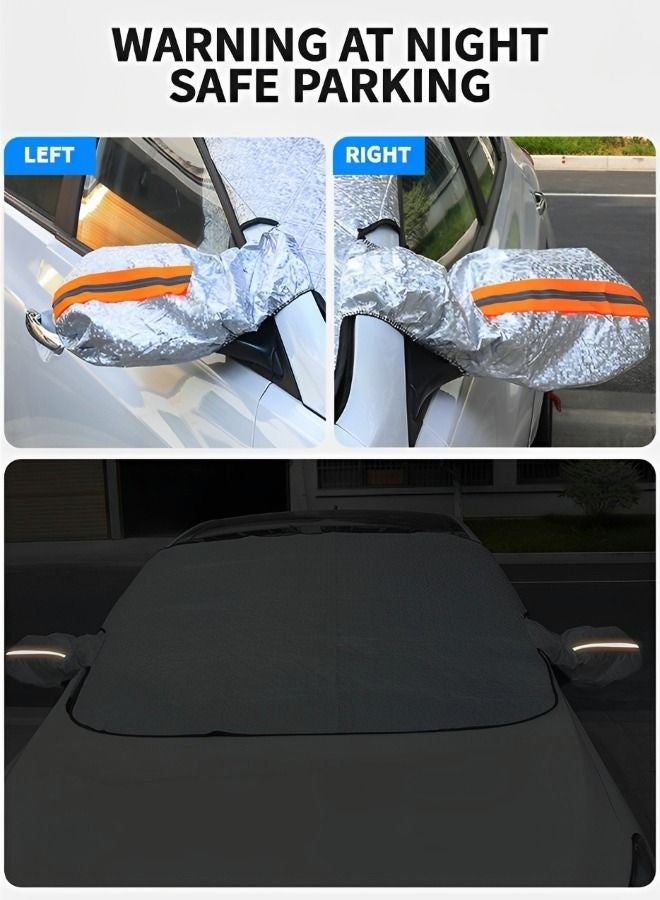 Car Sun Shade, Car Windscreen Sun Shade UV Front Screen Sunshade Cover,Car Cool Windshield Dust Coverfor Use on Front Window Exterior, Dust Water Resistant Snow Ice Cover,Auto Supplies - Image 5