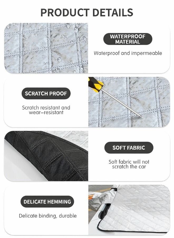 Car Sun Shade, Car Windscreen Sun Shade UV Front Screen Sunshade Cover,Car Cool Windshield Dust Coverfor Use on Front Window Exterior, Dust Water Resistant Snow Ice Cover,Auto Supplies - Image 4