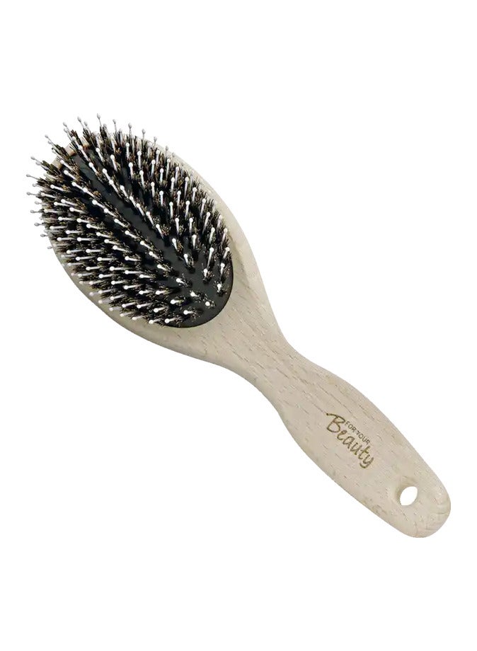 ROSSMANN German Brand, Gloss Hair Brush: Eco-Friendly Beech Wood Brush for Silky, Shiny Hair with Soothing Scalp Massage, ,Paddle Hair brush Care.  - Image 3