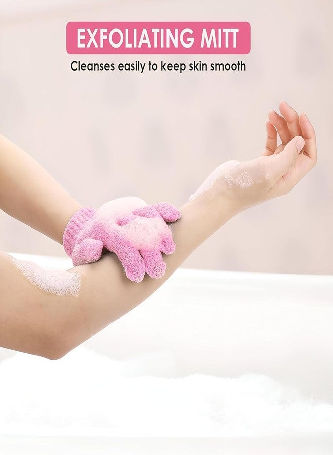 WARZIX Dual-Sided Exfoliating Gloves for Body Scrub – Deep Cleansing Shower Mitt for Dead Skin Removal, Spa Treatment & Smooth Glowing Skin (1 Pair)(multicolour) - Image 2