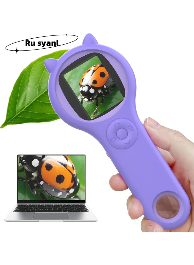 Microscope for Kids - Mini Pocket Handheld Microscope for Toddlers -Educational Science Kit Toys for Ramadan Birthday Gifts Toys for 3 4 5 6 7 8 9 10 Year Old Kids - Image 1