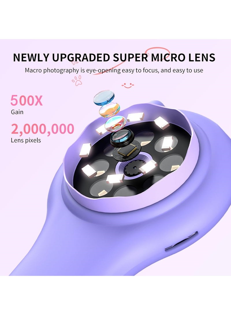 Microscope for Kids - Mini Pocket Handheld Microscope for Toddlers -Educational Science Kit Toys for Ramadan Birthday Gifts Toys for 3 4 5 6 7 8 9 10 Year Old Kids - Image 3